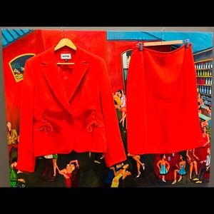 Insanely GORGEOUS RED skirt suit in nearly new condition!
